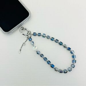 Luxury high-end crystal bead hand-held lanyard chain, phone wristlet strap
